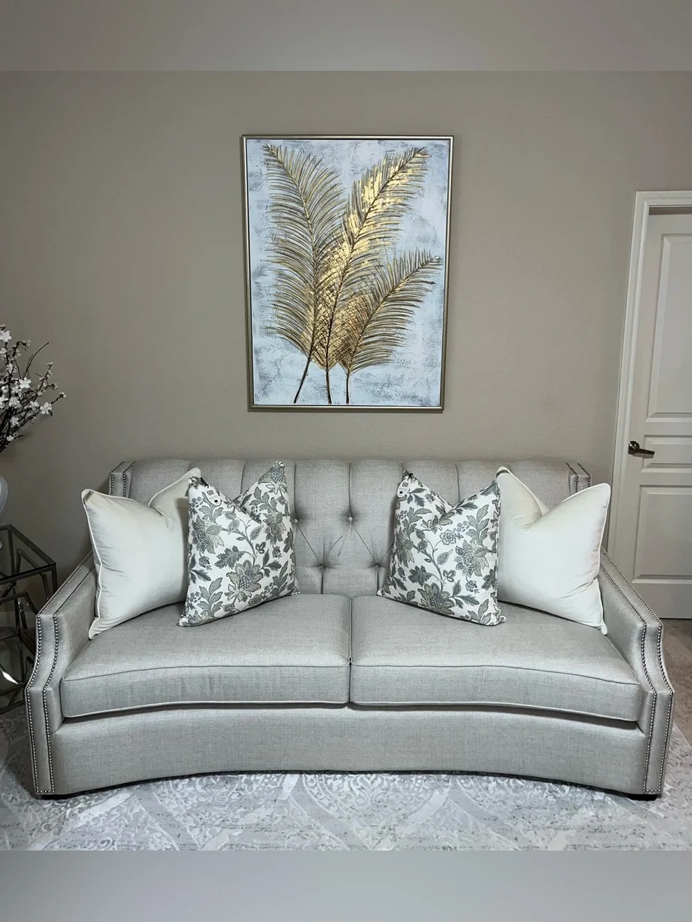 1-NWT CALLISTO HOME  GREEN JACOBEANS FLORAL DESIGN DECORATIVE PILLOW(T00871F11)